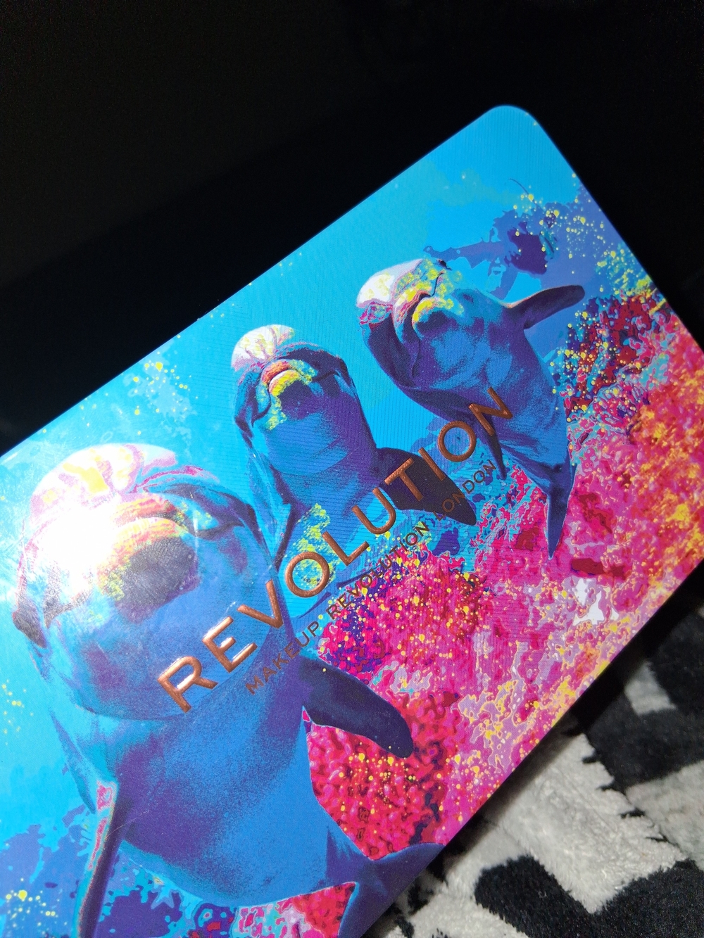 Revolution Vibrant Dolphins Wall Art Print - Blue & Pink